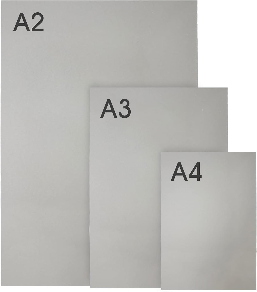 Artway Traditionelles Lino-Blatt – A2 – 3 Stück, grau, A2