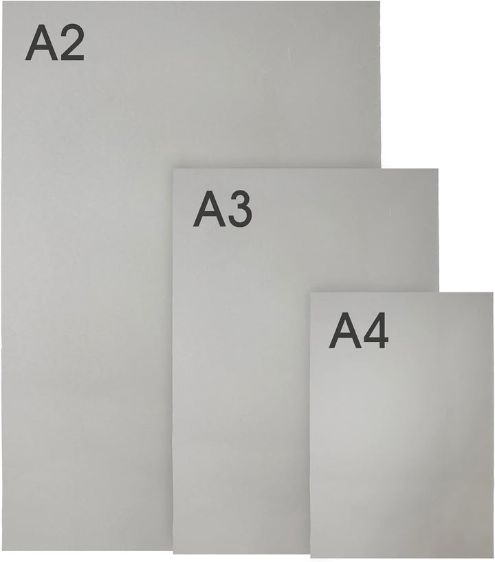 Artway Traditionelles Lino-Blatt – A2 – 3 Stück, grau, A2