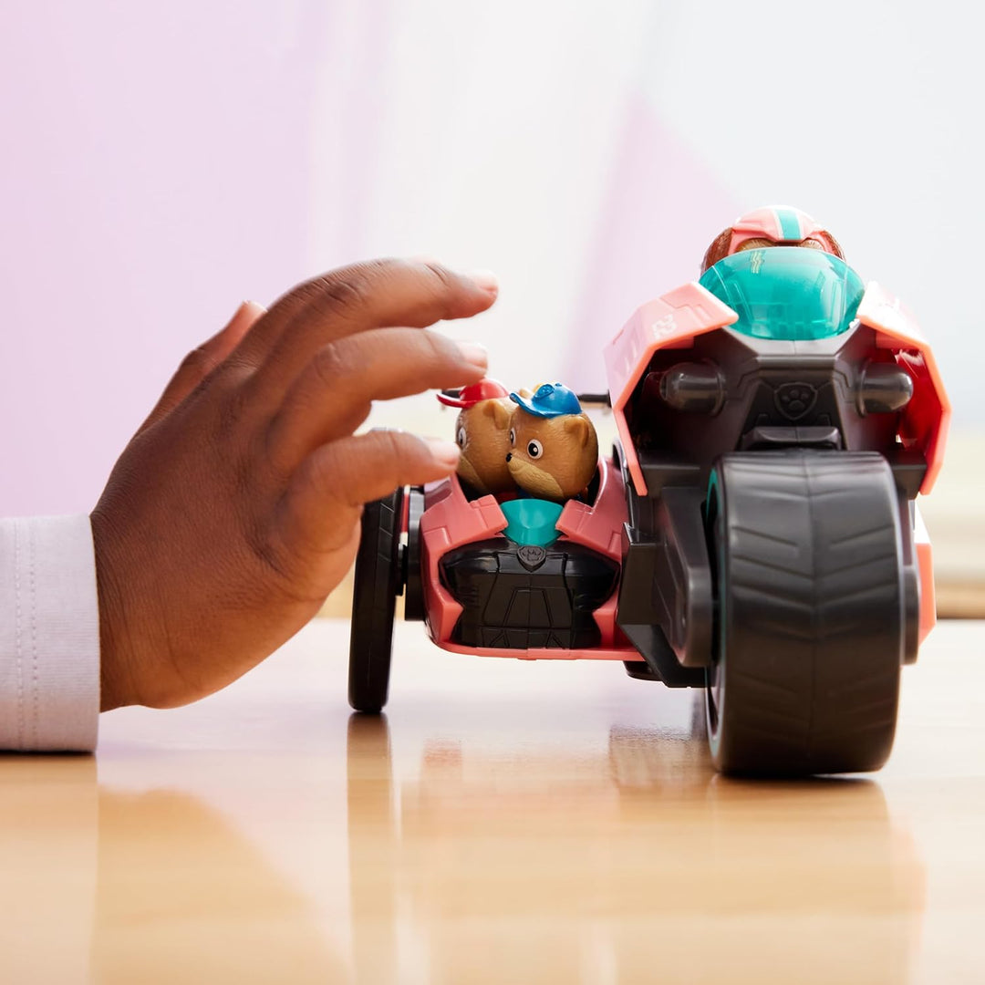 PAW Patrol The Mighty Movie - Motorrad Spielzeugfahrzeug mit Mighty Pups Liberty und Junior Patrolle