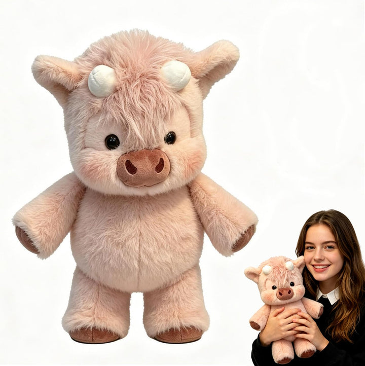 Running Cow Plush 45cm, Kuh Kuscheltier, Laufendes Kalb Plüschtier, Wildschwein Stofftier, Cartoon S