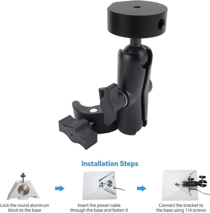Mini-Rv-Leiter Halterung, Einstellbare Stangen Klemme für Satelliten-Mini-Dish, Dachregal Halterung,
