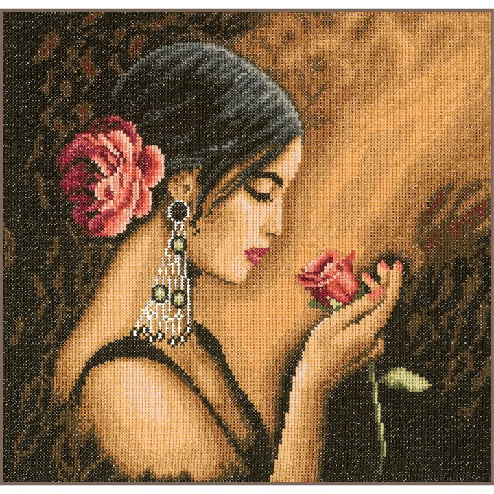 Lanarte Zählmusterpackung Spanische Frau Kreuzstichpackung, Baumwolle, Mehrfarbig, 30 x 30 x 0.3 cm