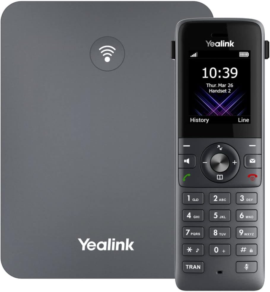Yealink W73P DECT IP Telefon System (W70B Basis + W73H Handset) Schwarz W73P (Basis W70B und W73H Mo