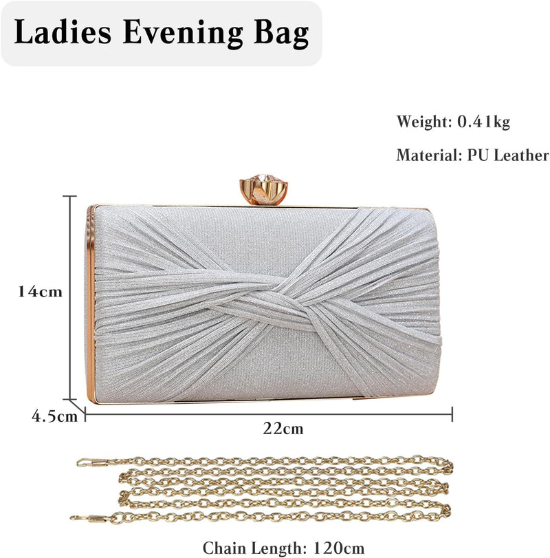 CORIOS Glitzer Pailletten Clutch Tasche Damen Abendtasche Hochzeit Brautbörse Handtasche Klein Tasch