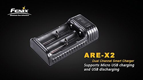 fenix Are-X2 Mehrfach-Ladegerät, kompatibel mit USB und Micro USB, Li-Ion, NI-MH, NI-Cd, Standard