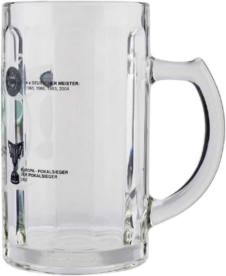 SV Werder Bremen Bierseidel - Erfolge - 0,5 l Glas Krug Bierglas - plus Lesezeichen I love Bremen