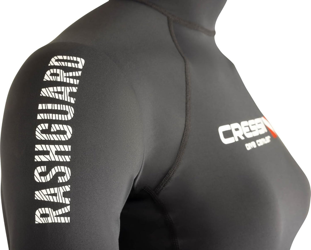 Cressi Dive Center Lady Rash Guard - Protective Langarm Schwarz Rash Guard für SUP und Wassersport,
