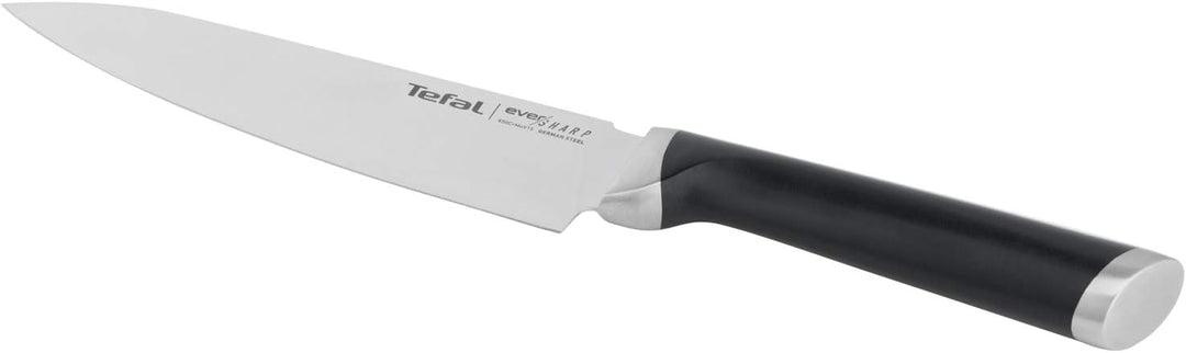 Tefal K25690 Ever Sharp Chef-Messer + Messerschärfer, 16,5 cm Kochmesser, exklusive Schleiftechnolog