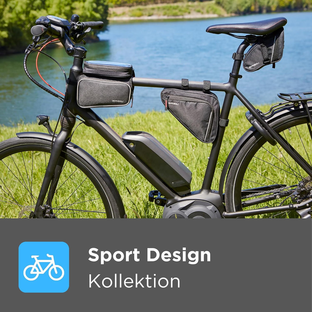 Basil Sport Design Triangel M Rahmentasche (1,7 Liter) Schwarz, Schwarz