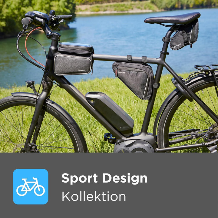 Basil Sport Design Triangel M Rahmentasche (1,7 Liter) Schwarz, Schwarz