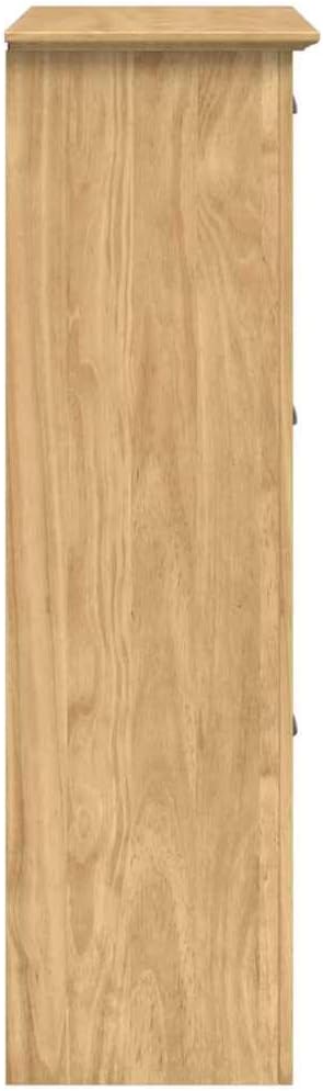 vidaXL Schuhregal BODO Honigbraun 80 x 35 x 118 cm Holzwerkstoff, Schuhregal für drinnen, rechteckig