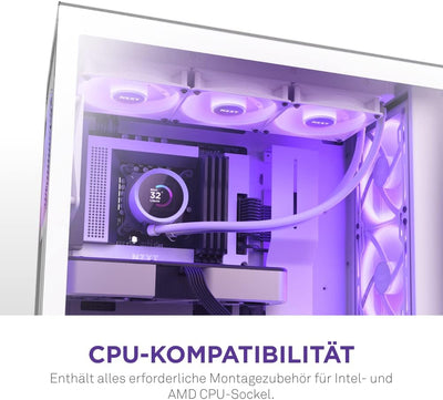 NZXT Kraken 360 RGB - RL-KR360-W1-360mm AIO CPU Wasserkühlung - 1,54'' LCD Display 240x240-3x120mm C