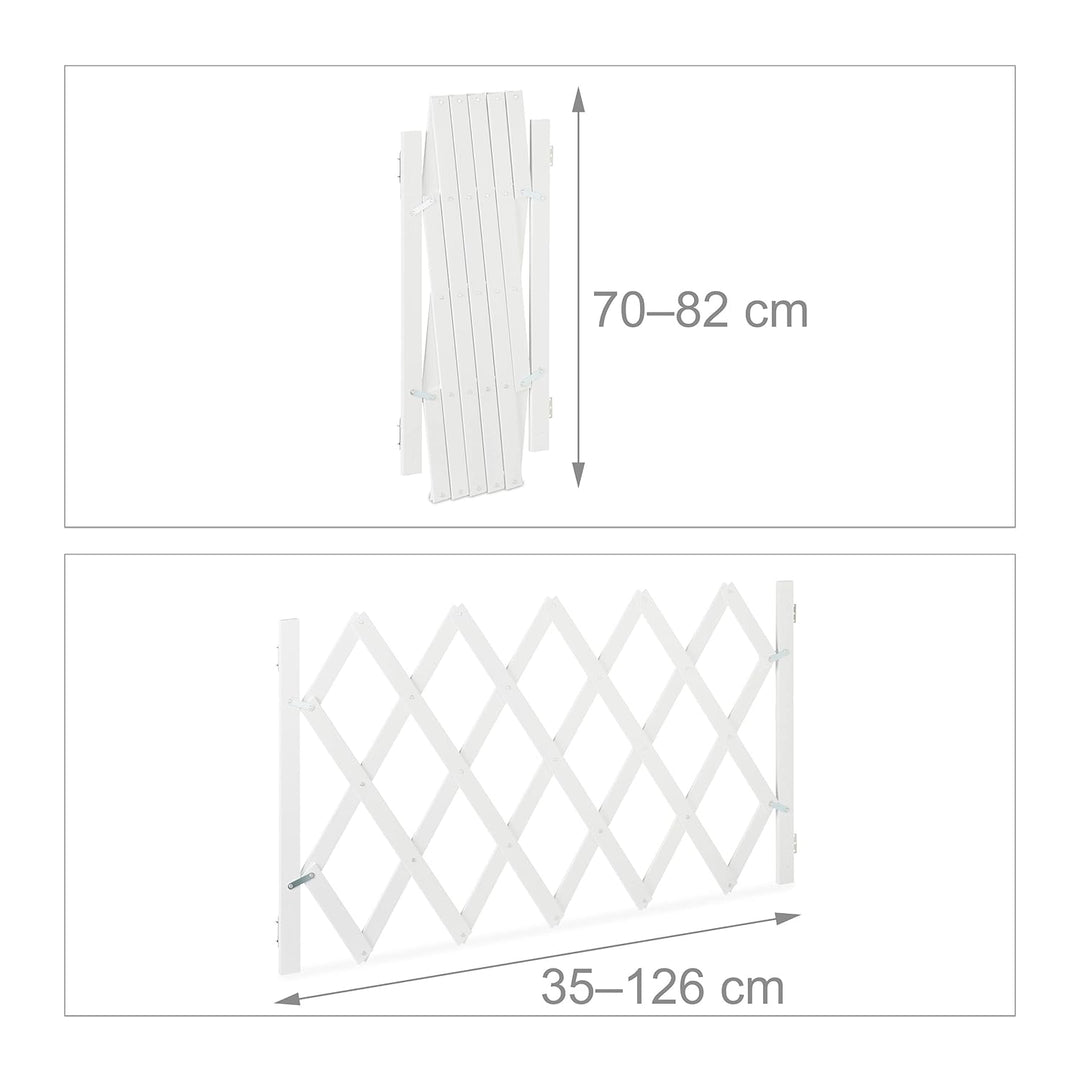 Relaxdays Hundeabsperrgitter ausziehbar bis 126 cm, 70-82 cm hoch, Bambus, Hunde Schutzgitter, für T