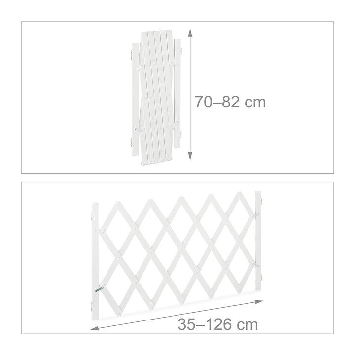 Relaxdays Hundeabsperrgitter ausziehbar bis 126 cm, 70-82 cm hoch, Bambus, Hunde Schutzgitter, für T