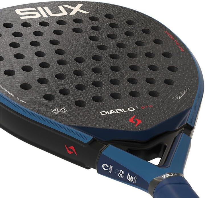 Siux Padelschläger Diablo Pro 2026 Royal Blue Professionelle Tränenform - Balance zwischen Leistung