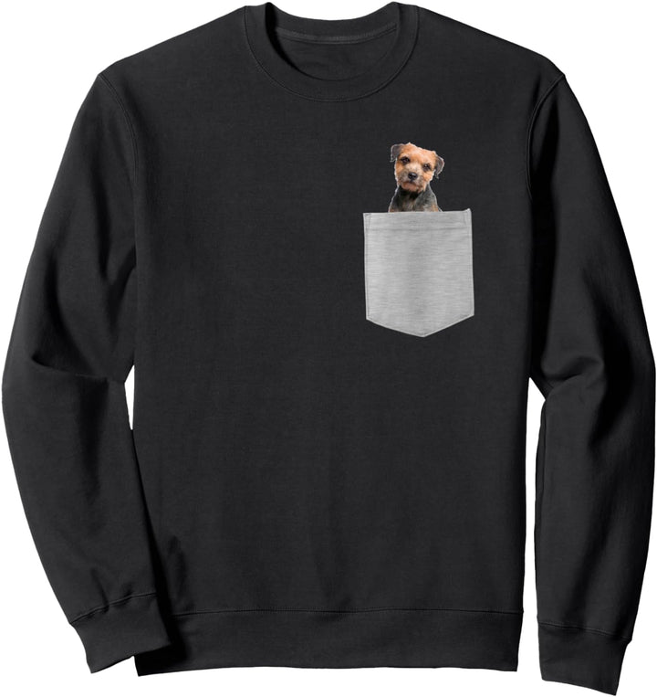 Border Terrier Dog In Your Pocket Sweatshirt