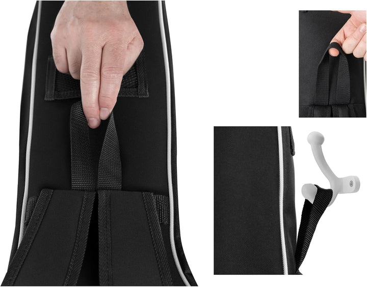 ROCKTILE 4/4 Klassik-Gitarrentasche Deluxe - gepolstert mit Rucksackgarnitur Gigbag für Konzertgitar
