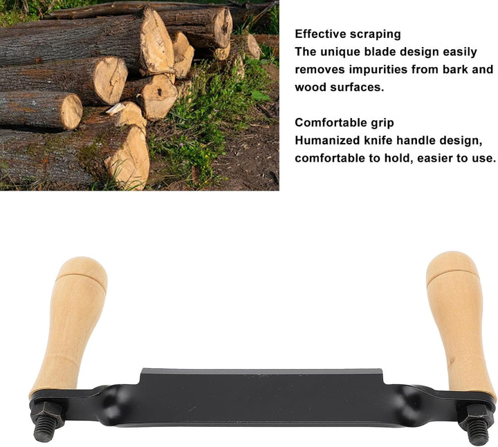 10-Zoll-Ziehmesser, Fellzieh-Rasierwerkzeug, Effizientes, Bequem zu Greifendes Baumrindenschälwerkze