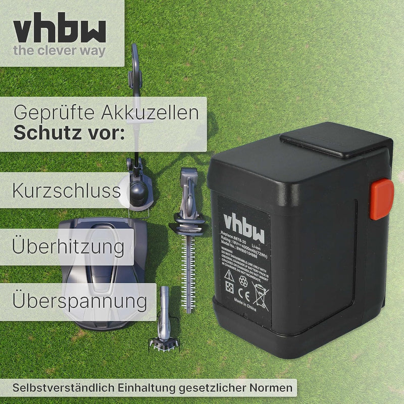 vhbw Akku kompatibel mit Gardena Akku-Kettensäge CST 2018-Li (8865-20) ersetzt 8835, 8835-20, 8839,