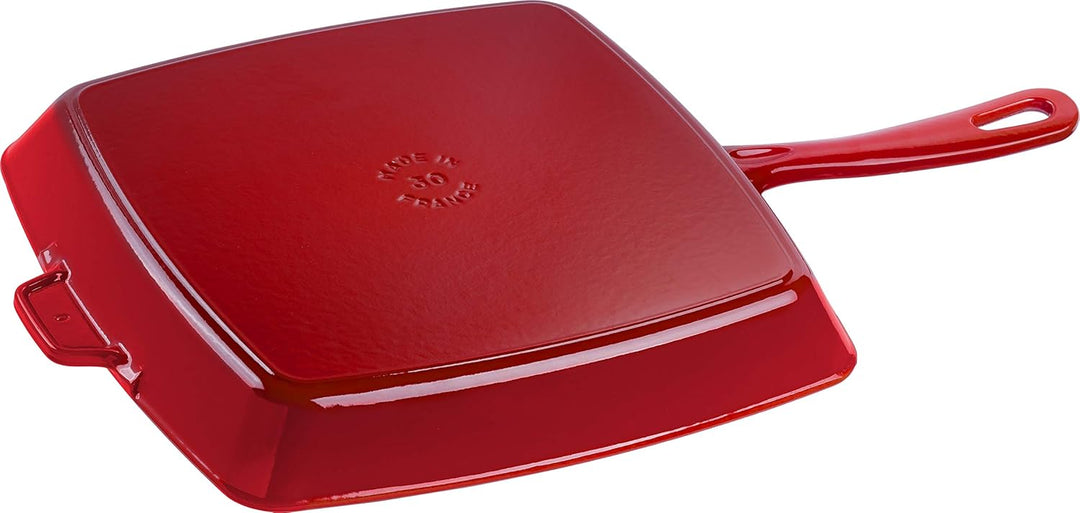 STAUB Amerikanische Grillpfanne 30 cm, Gusseisen, Für alle Herdarten, Kirschrot Kirschrot 30 cm, Kir