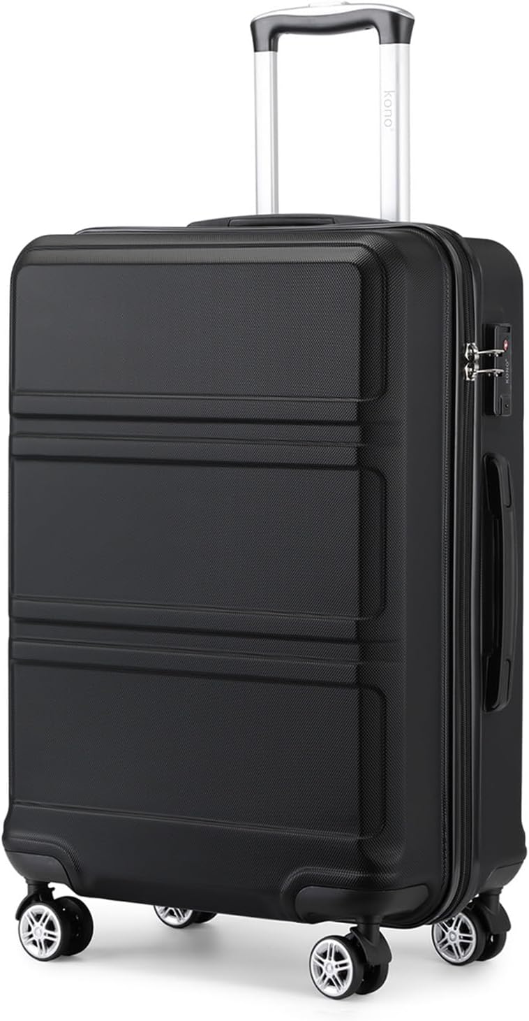 KONO Koffer Trolley Reisekoffer XL (74cm) Schwarz, XL (74cm) Schwarz