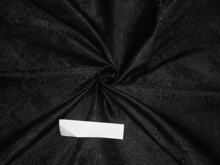 Brokat-Stoff aus Seide, schwarz, 111,8 cm, -BRO351[3]