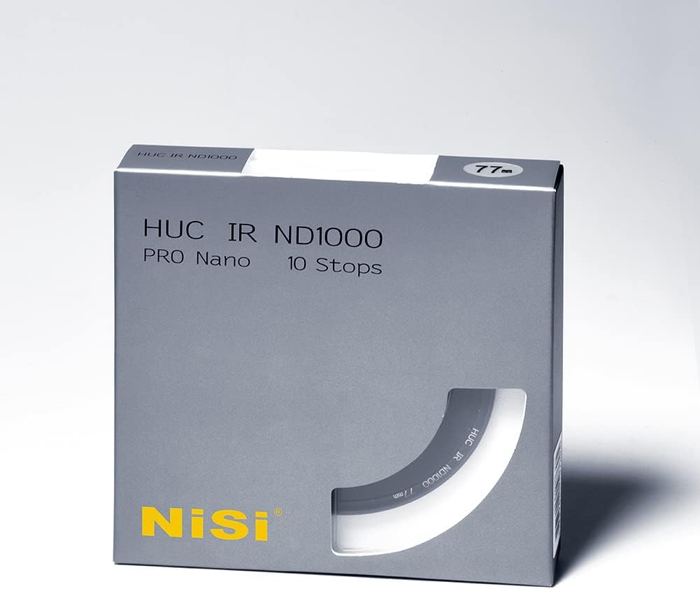 NiSi - 72 mm ND-Filter, kreisförmiger HUC PRO Nano IR ND1000, 10-Stop, 3.0 Dichte, Neutraldichte-Kam