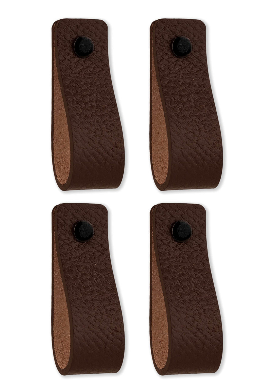 Brute Strength - Ledergriffe für Möbel - Braun - 4 Stück - 16,5 x 2,5 cm - Schrankgriff, Türgriff fü