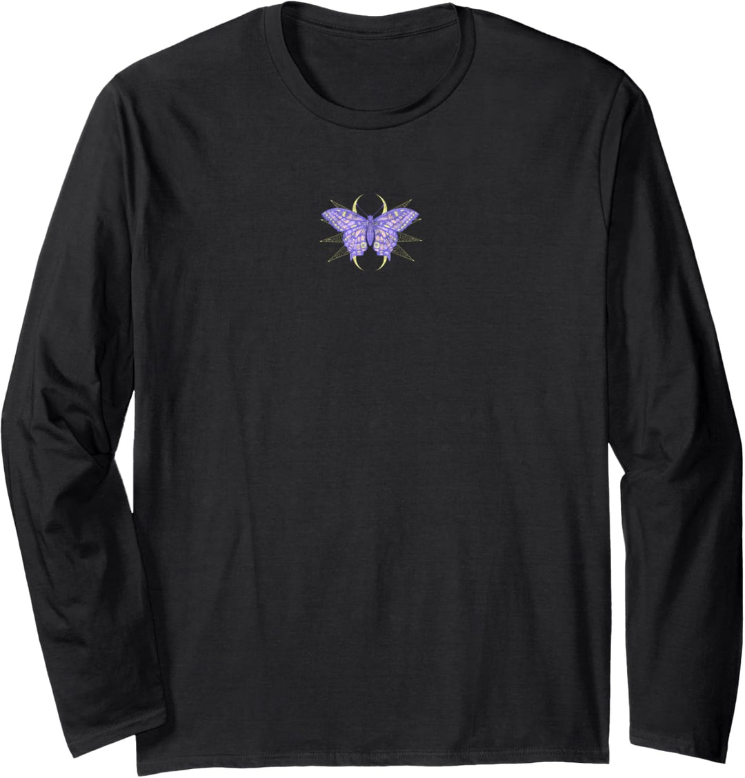 Celestial Butterfly Tarot Card Front & Back Langarmshirt