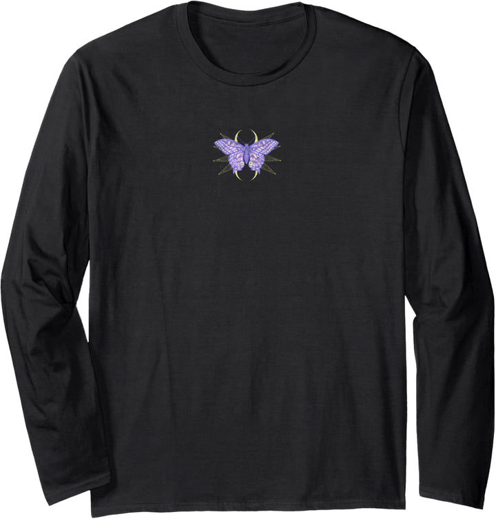 Celestial Butterfly Tarot Card Front & Back Langarmshirt