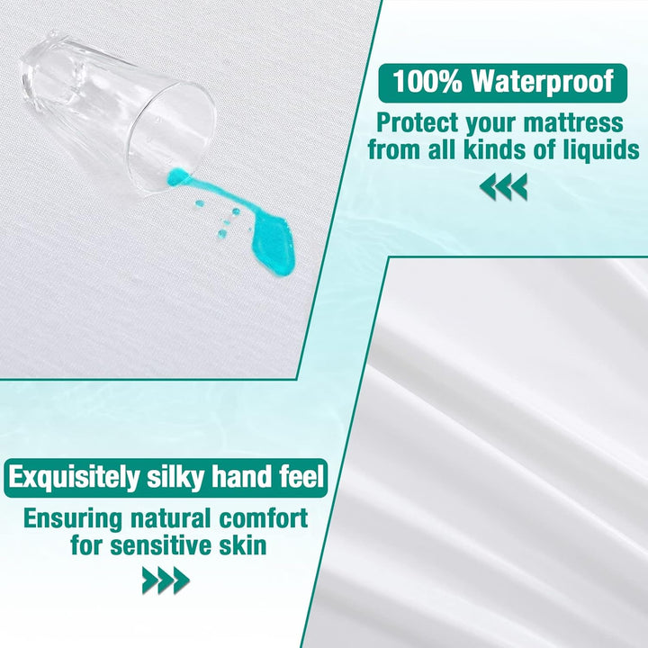 Bedecor Matratzenschoner Wasserdicht Wasserundurchlässige Matratzenauflage Natürlicher Tencel 100x20