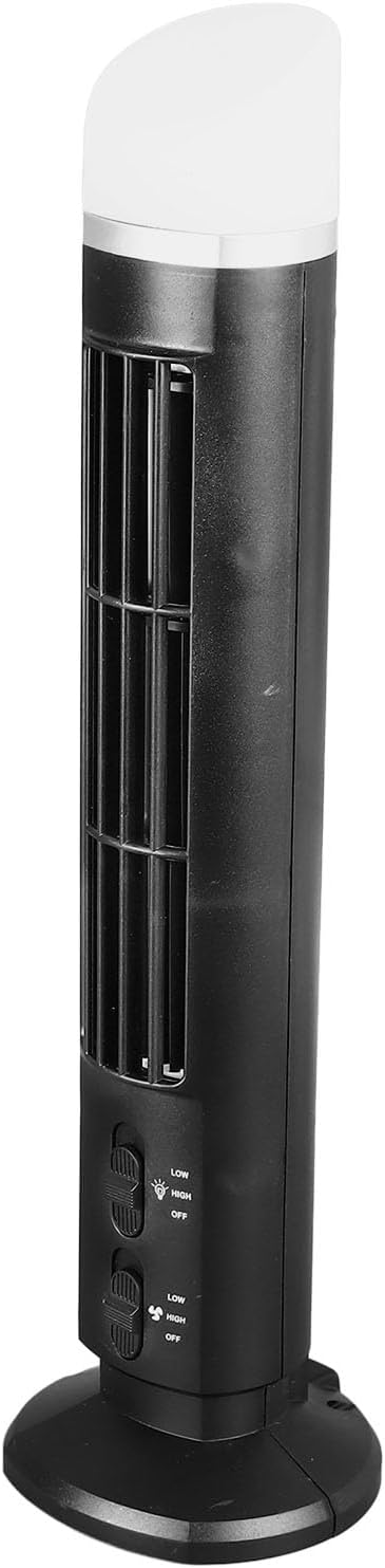TOPINCN Turmventilator für Schlafzimmer mit Leichten ABS-Metallkomponenten, 90 Grad Oszillierender F