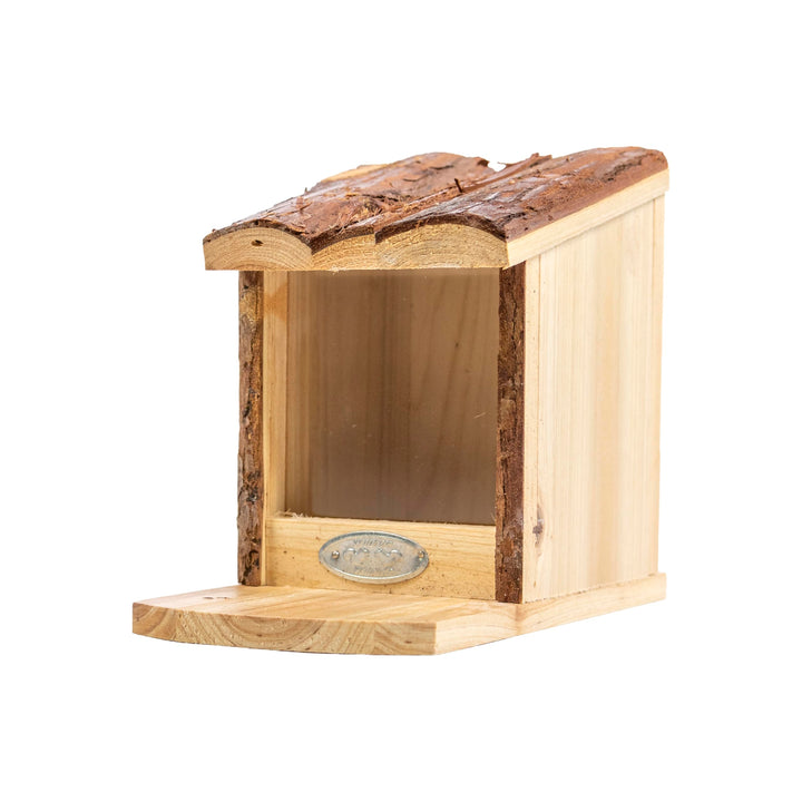 mgc24 Futterhaus für Eichhörnchen - Futterstation zum Aufhängen für Garten und Balkon, aus Holz wett