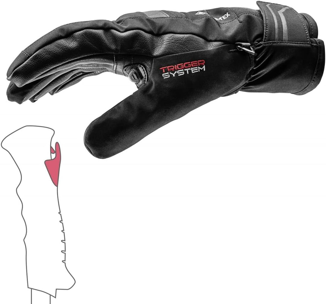 LEKI Shield 3D GTX Handschuhe Skihandschuhe Fingerhandschuhe EU 9,5 Schwarz, EU 9,5 Schwarz