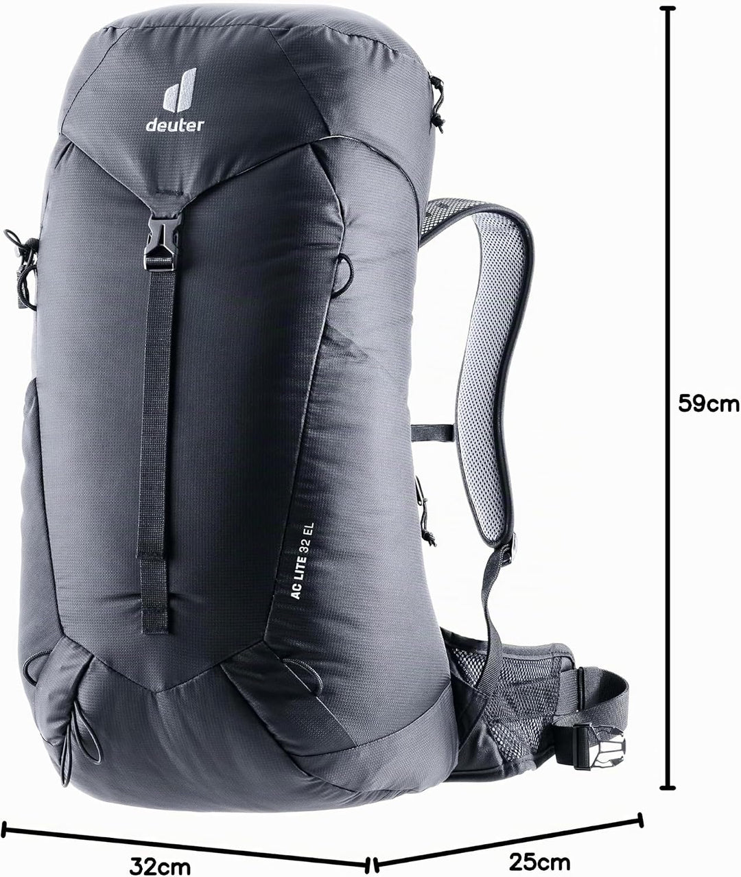 deuter AC Lite 32 EL 32 L (64 x 33 x 26 cm) Schwarz, 32 L (64 x 33 x 26 cm) Schwarz