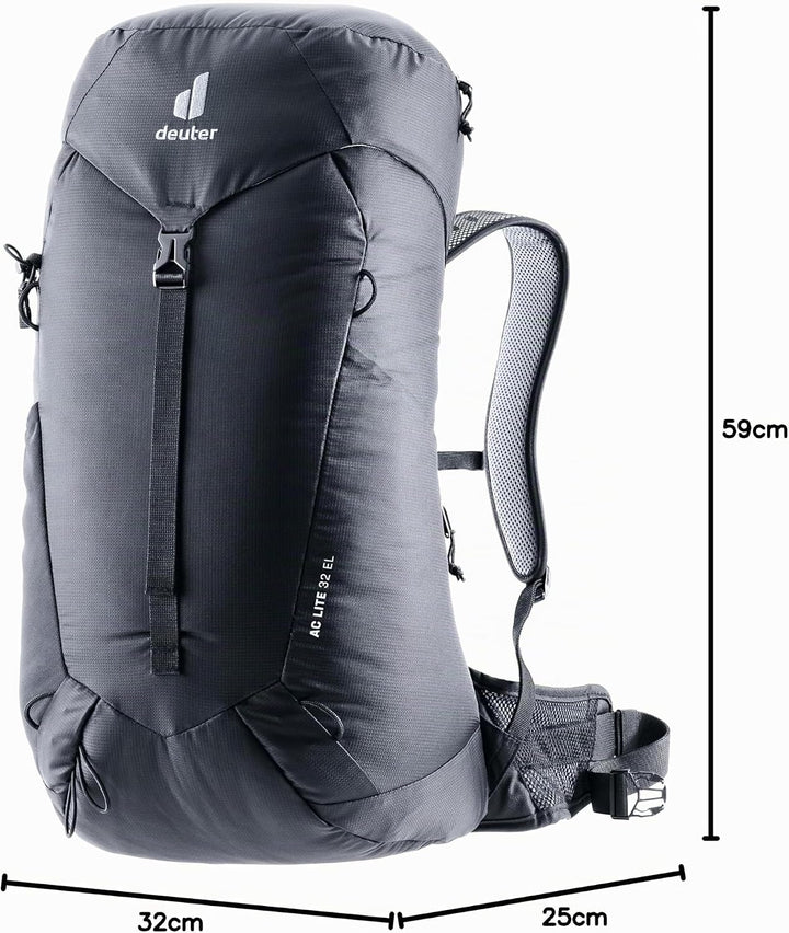 deuter AC Lite 32 EL 32 L (64 x 33 x 26 cm) Schwarz, 32 L (64 x 33 x 26 cm) Schwarz