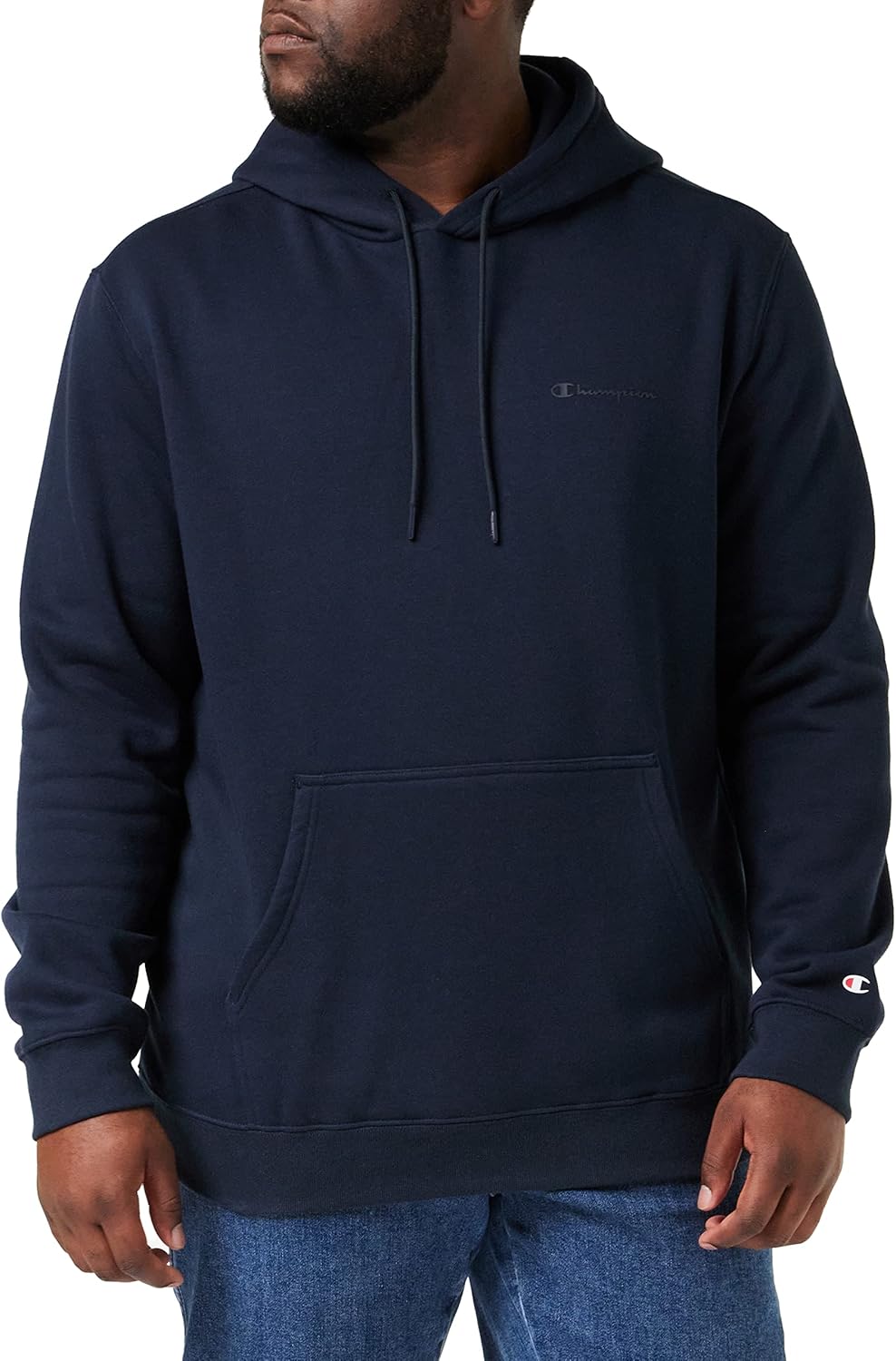 Champion Herren American Classics Small Script Logo Kapuzenpullover S Blau Ton in Ton, S Blau Ton in