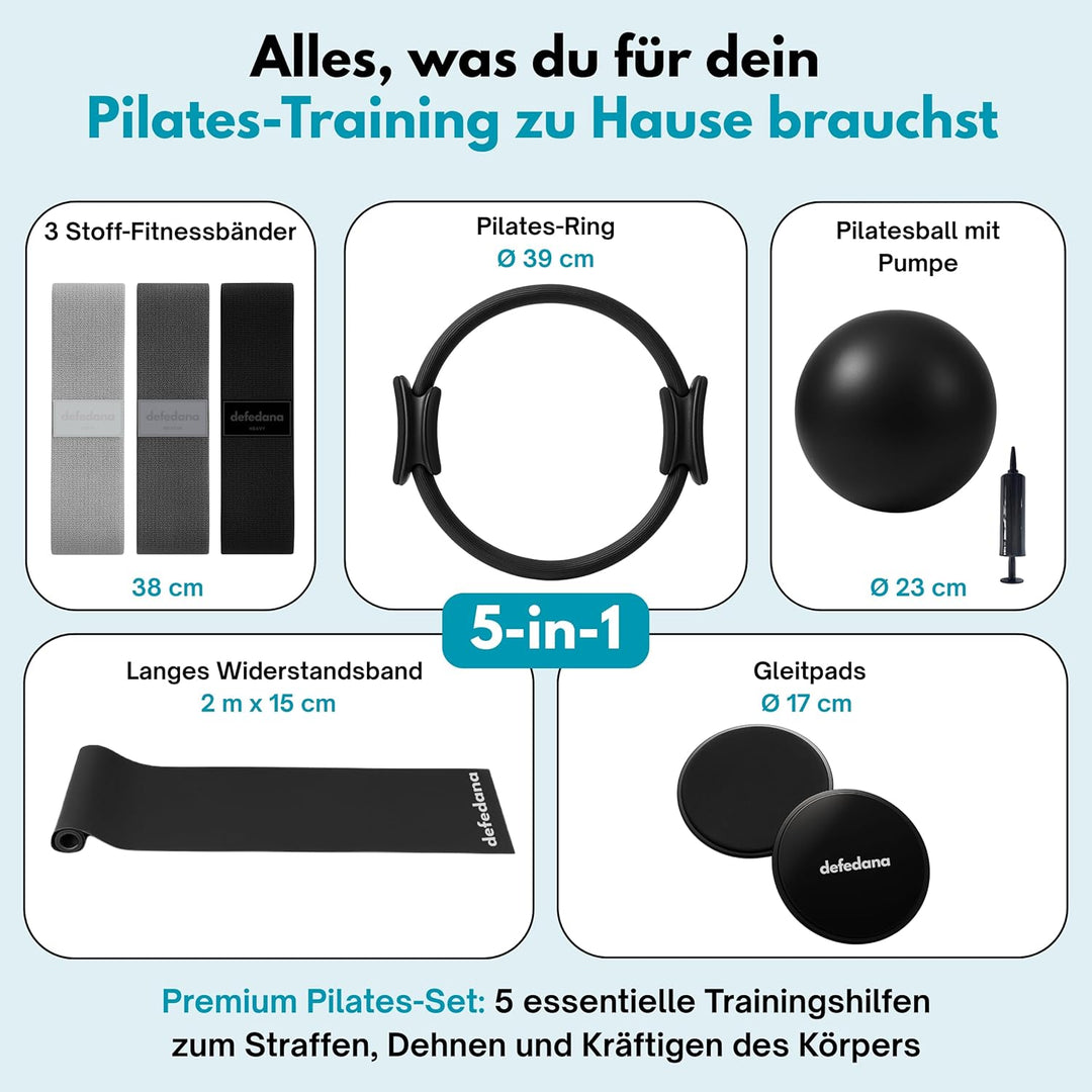 Pilates Set, Pilates Ball, Gymnastikband, Theraband, Terrabänder, Widerstandsbänder, Fitnessbänder -