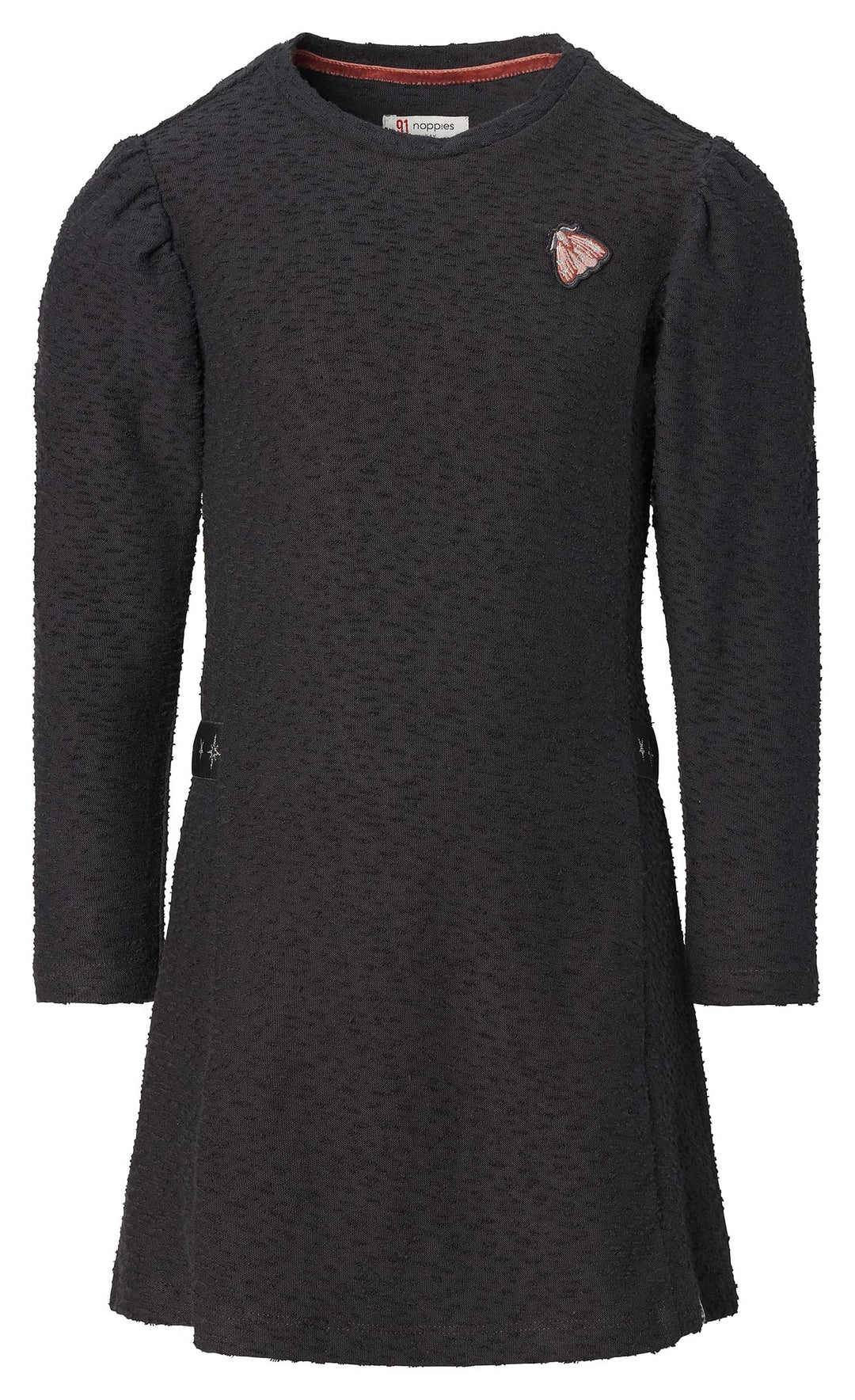 Noppies Mädchen Girls Dress Long Sleeve Keswick Kinderkleid 92 Phantom, 92 Phantom