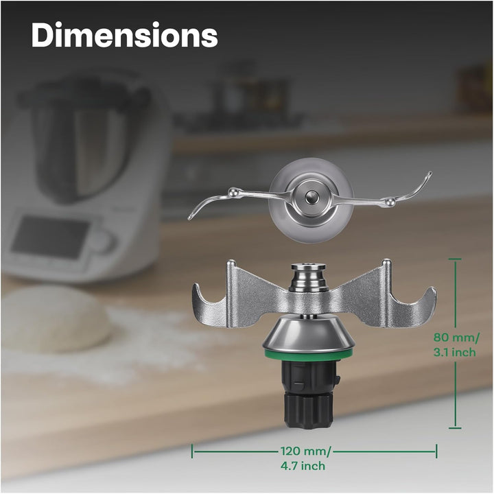 Teigmesser für Thermomix TM7, TM6 & TM5 aus Edelstahl von MMOBIEL – Teigmischmesser Ersatzteil Ideal