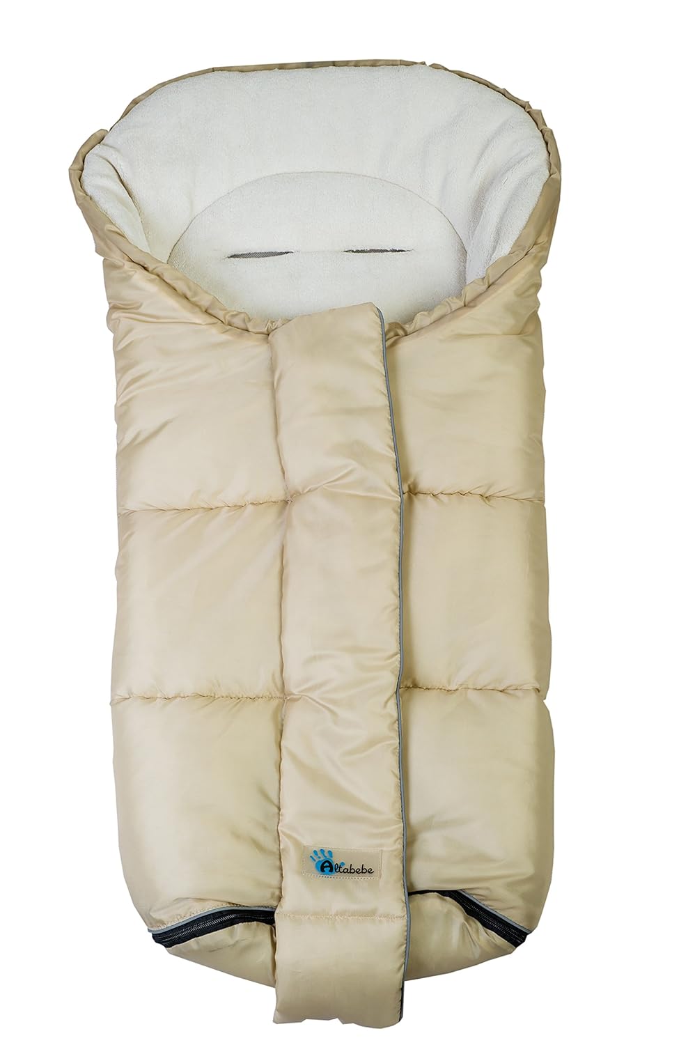 Altabebe AL2277-08 WinterFusssack Nordic Kollektion für Kinderwagen und Buggy (9–36 Monate), beige/w