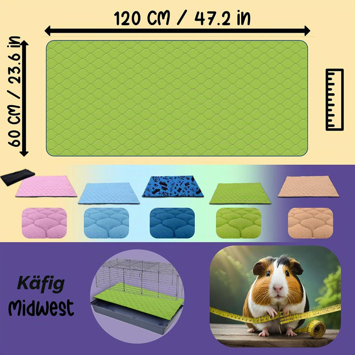 NEO SOLVO Käfig Einlage für Kaninchen und Meerschweinchen – 60 x 120 cm (Midwest) mit abnehmbarer Fl