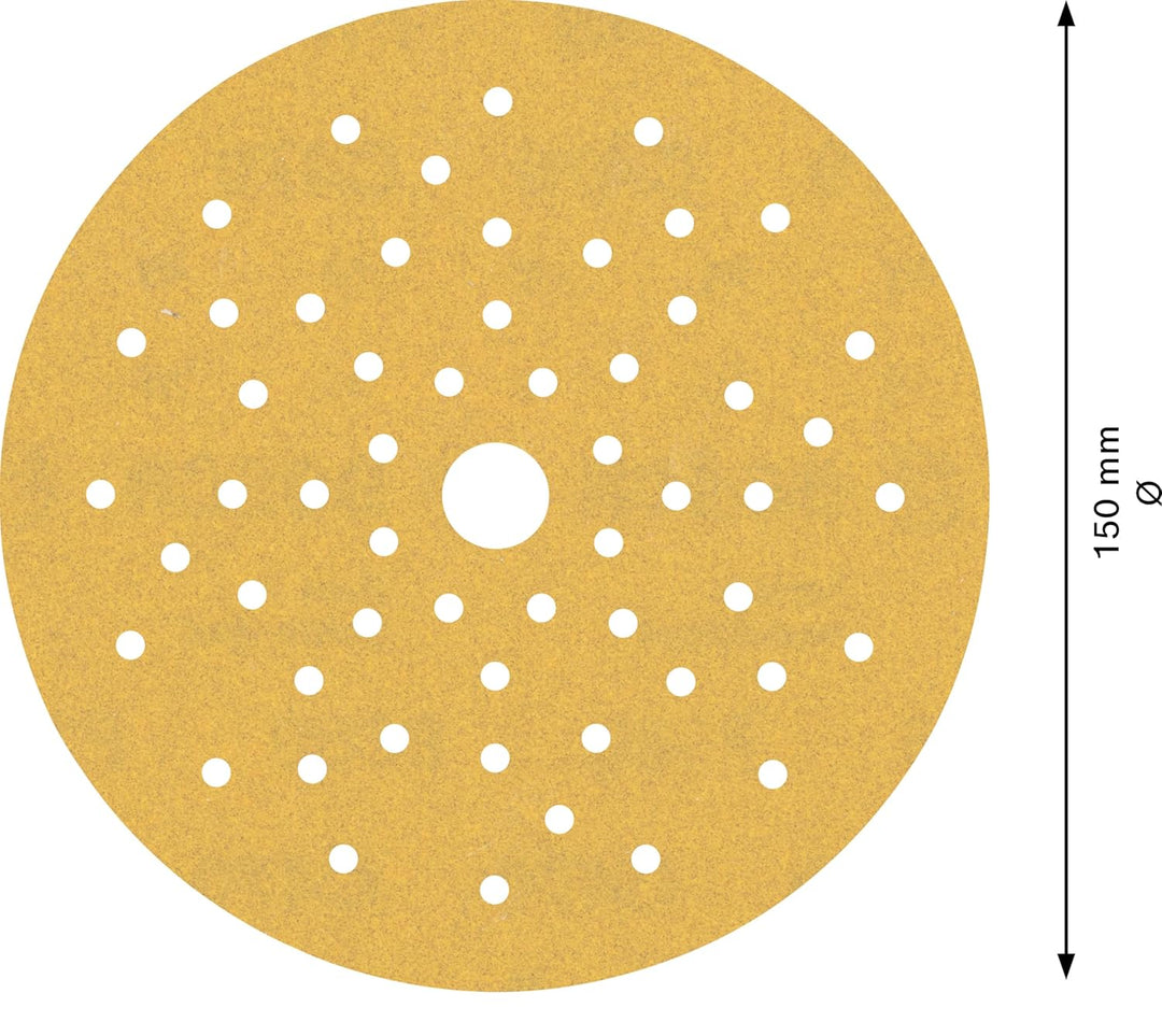 Bosch Accessories 50x Schleifpapier Expert C470 Mehrloch (für Hartholz, Farbe auf Holz, Ø 150 mm, Kö