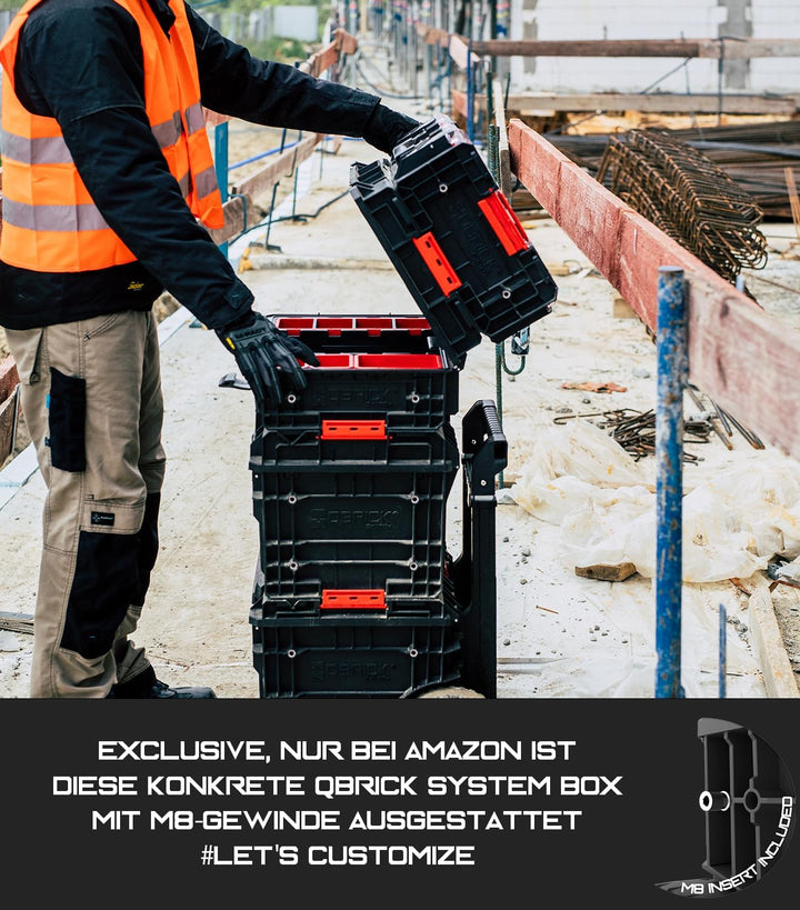 Qbrick System Werkzeugkoffer Werkzeugkasten Leer Werkzeugkiste Box Behälter PRO Box 130 2.0 Schwarz
