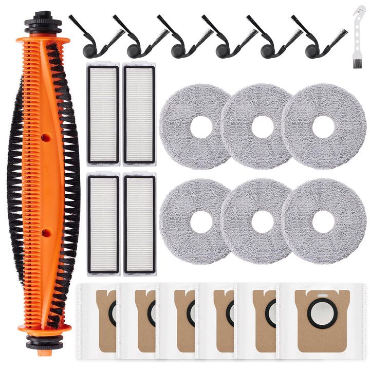 24 Stück Zubehör Set für Xiaomi Robot Vacuum 5/5 Pro Saugroboter, Ersatzteile mit 1 Anti-Tangle Haup