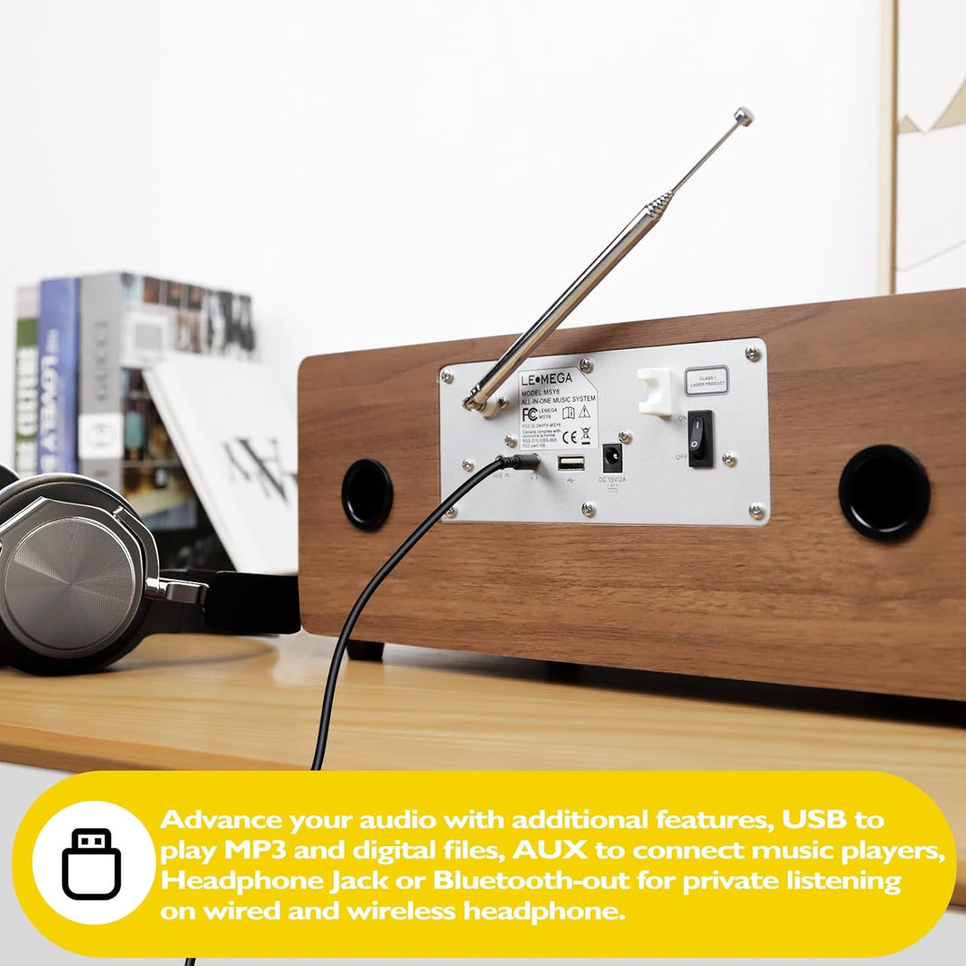 Stereo Digitalradio CD-Player | HiFi-System | DAB+, USB MP3, Bluetooth5.3, UKW | Leistungsstarkes St