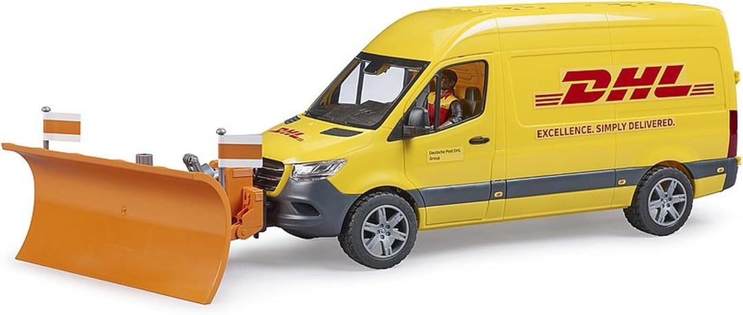 bruder 02671 - MB Sprinter DHL mit Fahrer inkl. Gitterbox mit Versandpaketen - 1:16 Versand & Logist