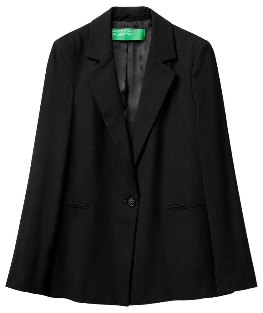 United Colors of Benetton Damen Giacca 2962dw00h Jacke 36 Schwarz, 36 Schwarz