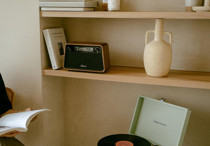 SANGEAN WR-201D Premium Retro-Radio mit DAB, RM, Bluetooth, AUX, dimmbaren LCM-Display, Echtholz-Geh
