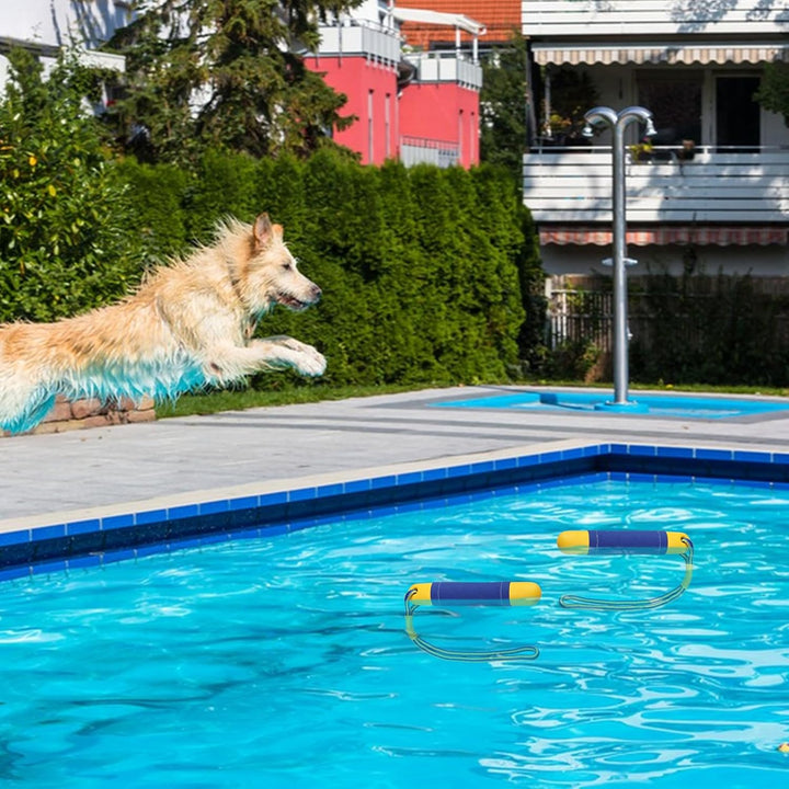 2 Stück Hundespielzeug Schwimmender Hundedummy Wasserspielzeug Hund für Wurf- und Apportierspiele an